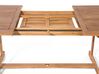 Conjunto de jardín de madera de acacia mesa y 8 sillas con cojines grafito y sombrilla beige MAUI_697132