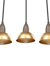 3 Light Metal Pendant Lamp Brass CASTALY_878394