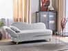 Left Hand Fabric Chaise Lounge with Storage Light Grey MERI II_881194