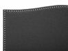 Cama de casal com arrumação em tecido cinzento escuro 160 x 200 cm MONTPELLIER_708783
