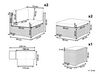 Lounge Set Rattan hellbraun 2-Sitzer modular Auflagen cremeweiß NOTO_794174