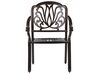Set of 4 Garden Chairs Brown ANCONA_765484