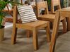 6 Seater Acacia Wood Garden Dining Set Table Bench and Chairs LIVORNO_797512