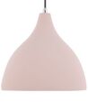 Lampa wisząca betonowa różowa LAMBRO_691362