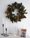 Pre-Lit Christmas Wreath ⌀ 60 cm Green TENALA_891400