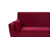 Háromszemélyes burgundi bársony kanapéágy EINA_762926