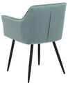 Set of 2 Velvet Dining Chairs Mint Green JASMIN_710894