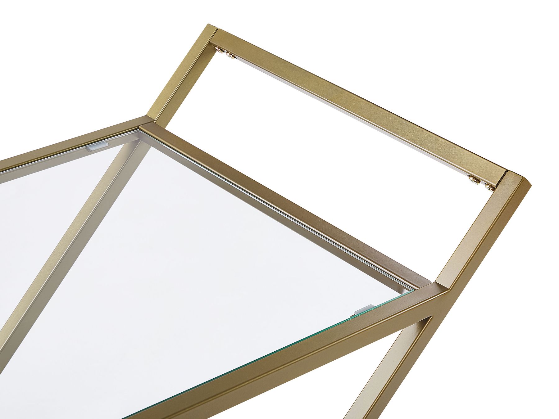 Carrito de cocina cristal dorado IVERA | Beliani.es