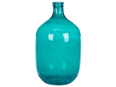 Glass Decorative Vase 48 cm Turquoise SAMOSA