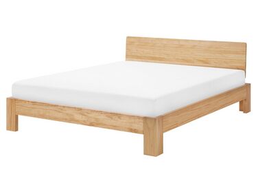 Łóżko drewniane 160 x 200 cm jasne ROYAN