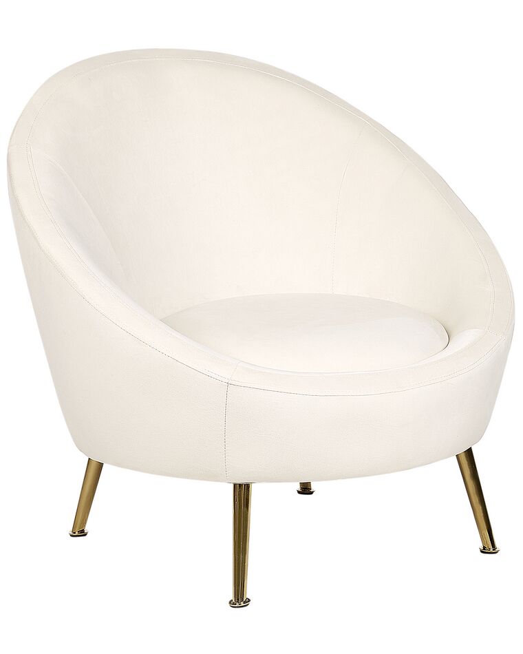 Velvet Accent Chair White LANGA_897258