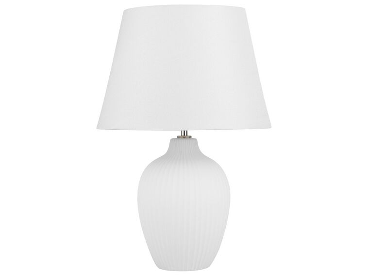 Lampka nocna ceramiczna biała FERGUS_741609