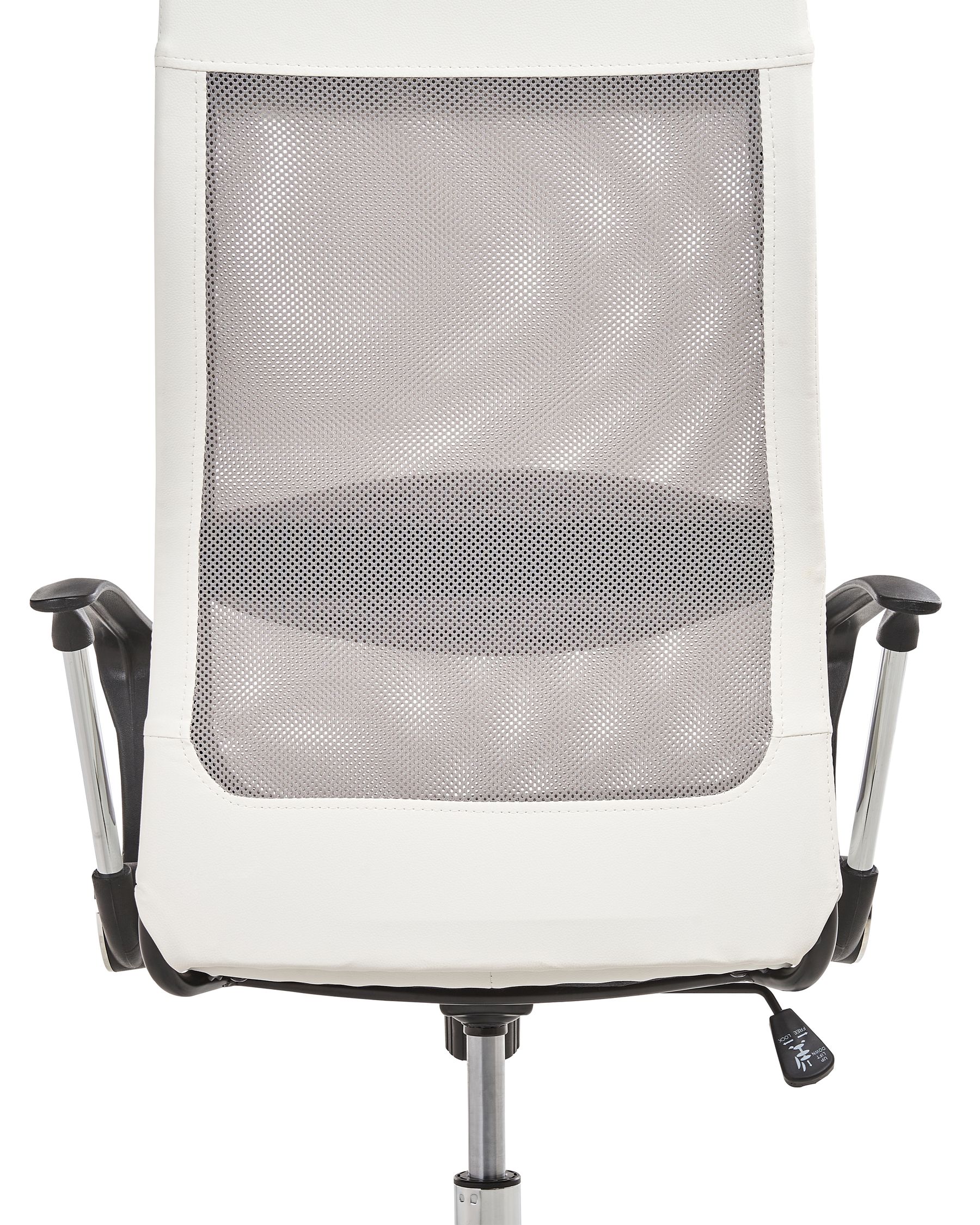 Faux Leather Office Chair White with Grey PIONEER Beliani.co.uk