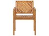 Zestaw ogrodowy drewniany stół i 4 krzesła jasny BARATTI_869000