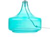Tischlampe Glas blau / weiß 42 cm Trommelform ERZEN_726734