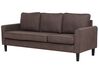 3 Seater Fabric Sofa with Ottoman Brown AVESTA_741917
