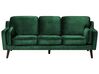 3-seters sofa fløyel smaragdgrønn LOKKA_710725