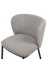 Set of 2 Fabric Dining Chairs Grey MINA_872112