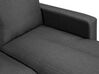 Fabric Corner Sofa Bed with Storage Dark Grey SOMMEN _723437