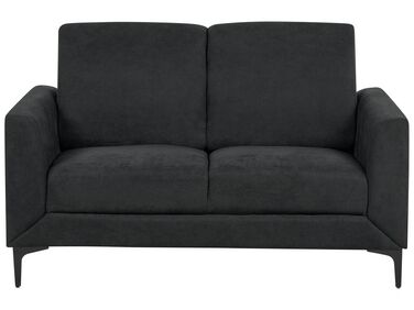 2 Seater Fabric Sofa Black FENES