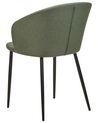 Set of 2 Fabric Dining Chairs Dark Green MASON_883563