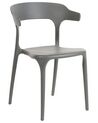 Sæt med 8 spisebordsstole grå GUBBIO _862358