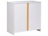 2 Door Storage Cabinet 80 cm Grey and White ZEHNA_885452