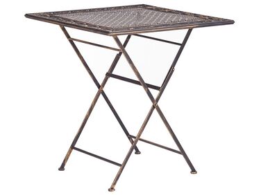 Tavolino bistro in metallo 70 x 70 cm nero BORMIO