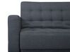 Left Hand Fabric Corner Sofa with Ottoman Dark Grey ABERDEEN _718851