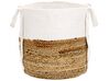 Set of 2 Jute Baskets Natural and White BELLPAT_864092