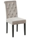 Set of 2 Velvet Dining Chairs with Ring Grey VELVA II_868059