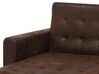 Faux Leather Chaise Lounge Brown ABERDEEN_717480