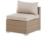 Lounge Set Rattan braun 5-Sitzer modular Auflagen beige COCCOLIA_810061