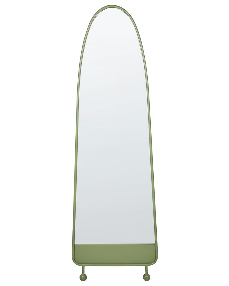 Metalowe lustro ścienne 45 x 146 cm zielone PARNAY_900702