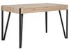 Dining Table 130 x 80 cm Light Wood and Black CAMBELL_751605