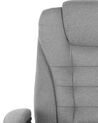 Silla de oficina reclinable de poliéster gris/negro/plateado ROYAL_752134