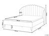 Łóżko welurowe 180 x 200 cm beżowoszare AMBILLOU_902491