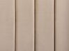Lit double en velours beige avec banc coffre 180 x 200 cm NOYERS_834538