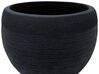 Stone Plant Pot 38x38x30 cm Black ZAKROS _856439