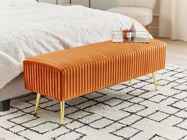 Velvet Bedroom Bench Orange PATERSON