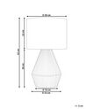 Lámpara de mesa de cuerda de papel blanco/natural 52 cm MALEWA_827223