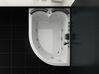Bañera de hidromasaje esquinera LED de acrílico blanco/negro/plateado derecha 160 x 113 cm PARADISO_680867