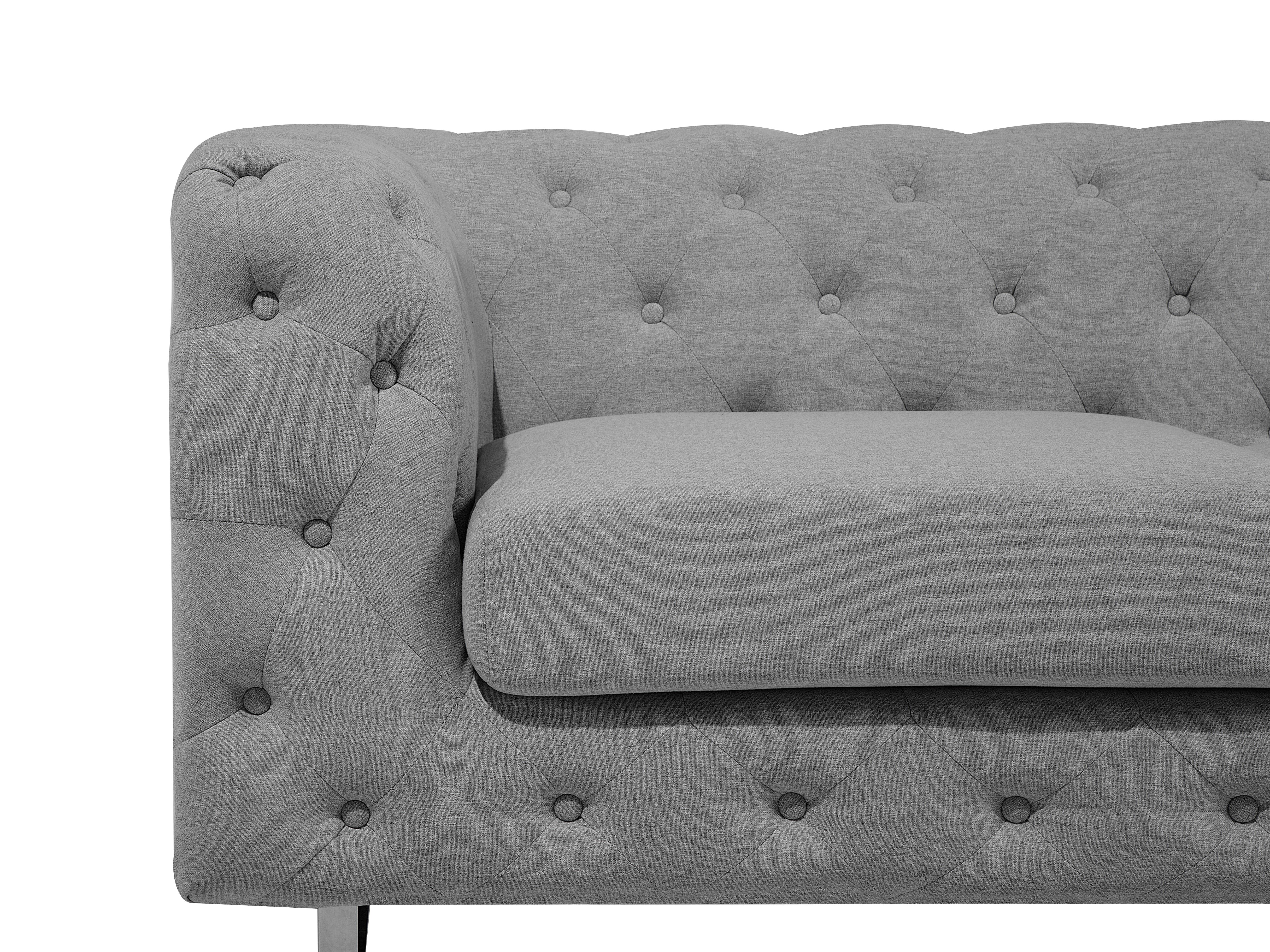 Sofa 2-osobowa szara VISSLAND