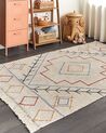 Teppich Baumwolle mehrfarbig 160 x 230 cm geometrisches Muster Kurzflor KUSKAN_840045