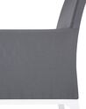 Conjunto de 4 sillas de poliéster gris oscuro/blanco BACOLI_825778