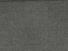 	Cama con somier de poliéster gris/madera oscura 90 x 200 cm ROANNE_771543