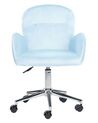 Velvet Desk Chair Light Blue PRIDDY_855052