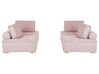 Set di divani 4 posti tessuto rosa TIBRO_825936
