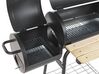Barbecue au charbon de bois et fumoir noir SATAH_822694