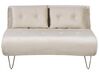 2 Seater Velvet Sofa Bed Beige VESTFOLD_851041